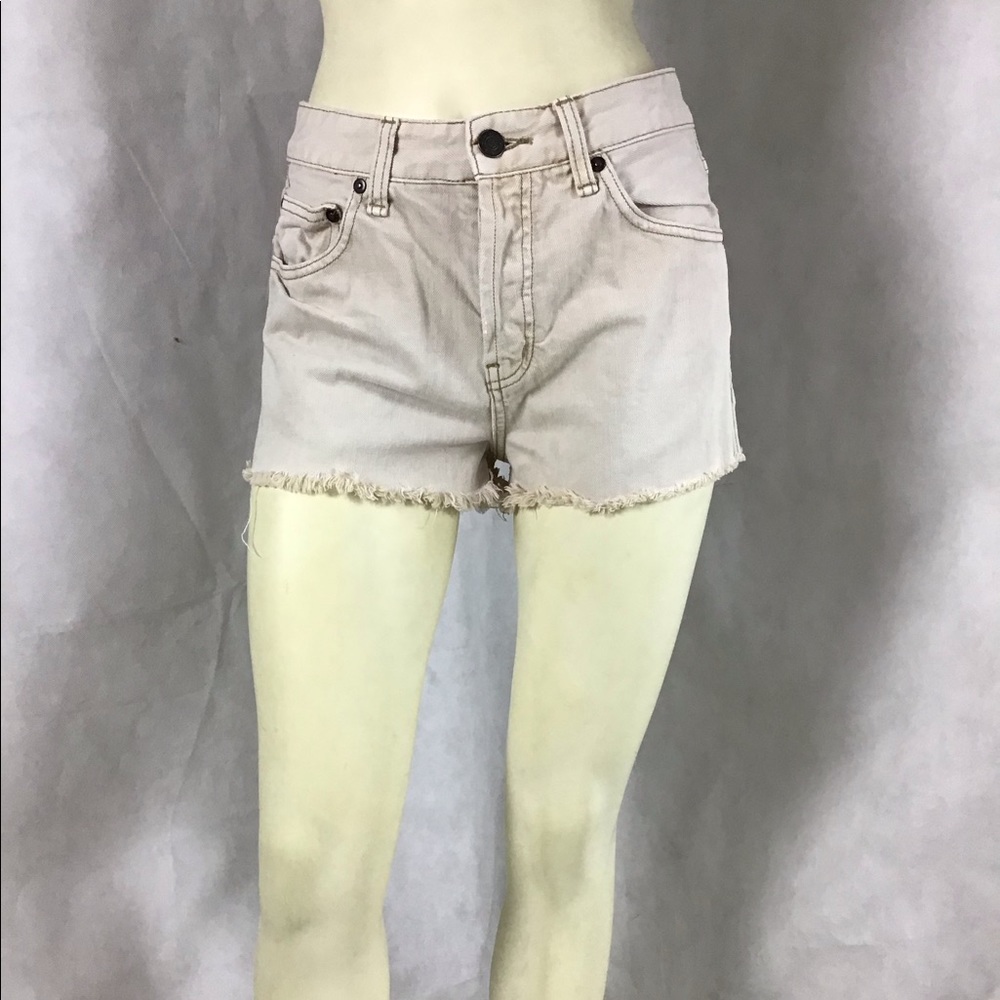 Free People Jean Shorts Size 28 Chalk (z)^